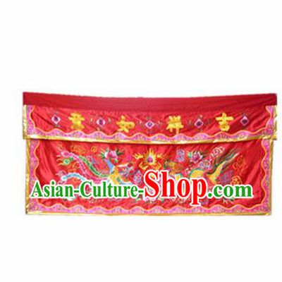 Traditional Chinese Beijing Opera Props Flag Embroidered Altar Antependium Banner