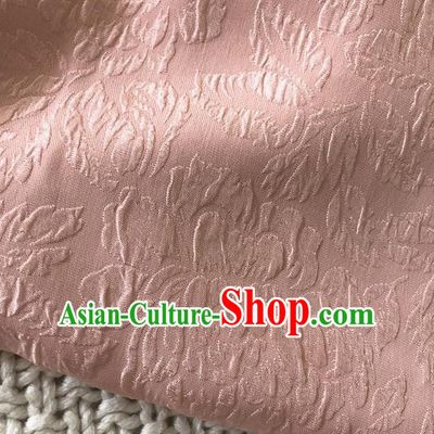 Asian Chinese Traditional Fabric Classical Pattern Pink Brocade Cloth Silk Fabric