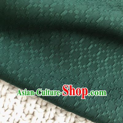 Asian Chinese Traditional Fabric Classical Pattern Atrovirens Brocade Cheongsam Cloth Silk Fabric