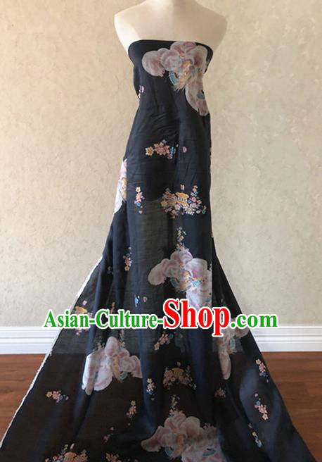 Chinese Traditional Flower Silk Fabric Brocade Embroidered Fabric Dress Material Chinese Traditional Flower Silk Fabric Brocade Embroidered Fabric Dress Material