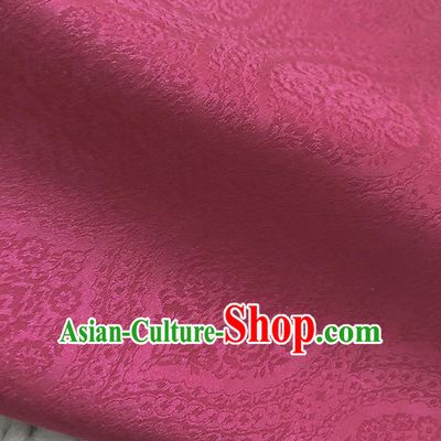 Asian Chinese Traditional Fabric Classical Pattern Rosy Brocade Cheongsam Cloth Silk Fabric
