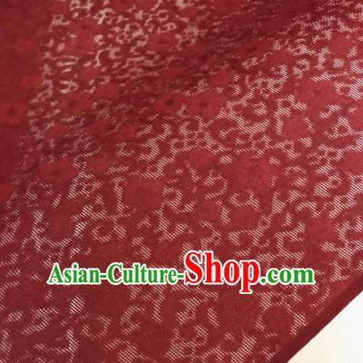 Asian Chinese Traditional Silk Fabric Royal Pattern Red Brocade Cheongsam Embroidered Cloth Silk Fabric
