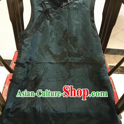 Traditional Chinese Handmade Costume Tang Suit Embroidered Dragon Phoenix Cheongsam Vest for Women