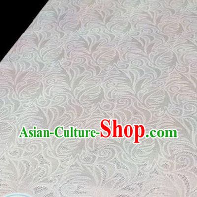 Asian Chinese Traditional White Silk Fabric Royal Pattern Brocade Cheongsam Cloth Silk Fabric