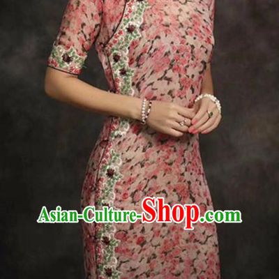 Asian Chinese Traditional Silk Fabric Royal Pattern Brocade Cheongsam Cloth Silk Fabric