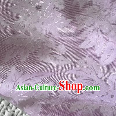Asian Chinese Traditional Lilac Silk Fabric Royal Pattern Brocade Cheongsam Cloth Silk Fabric