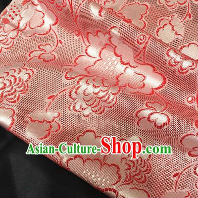 Asian Chinese Traditional Red Silk Fabric Royal Pattern Brocade Cheongsam Cloth Silk Fabric