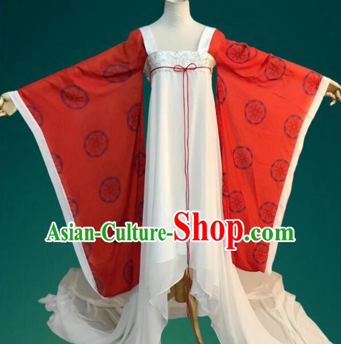 Chinese Ancient Palace Lady Hanfu Han Dynasty Imperial Concubine Queen Embroidered Historical Costumes