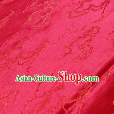 Chinese Traditional Silk Fabric Cheongsam Tang Suit Red Brocade Cloth Drapery
