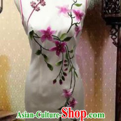 Chinese Traditional Embroidered Silk Fabric Cheongsam Tang Suit Brocade Cloth Material Drapery