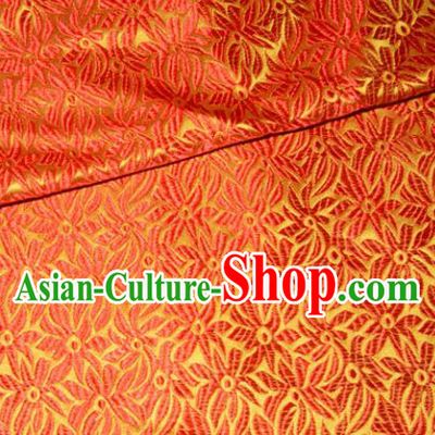 Chinese Traditional Red Silk Fabric Cheongsam Tang Suit Brocade Palace Pattern Cloth Material Drapery
