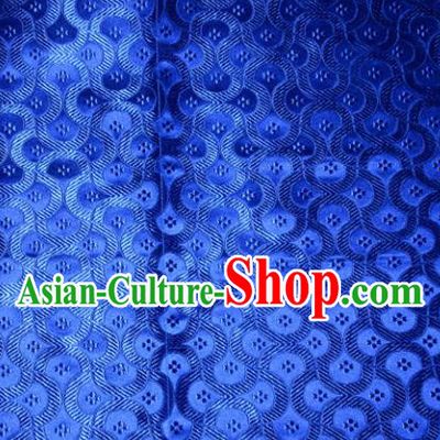 Chinese Traditional Royalblue Silk Fabric Tang Suit Brocade Cheongsam Classical Pattern Cloth Material Drapery