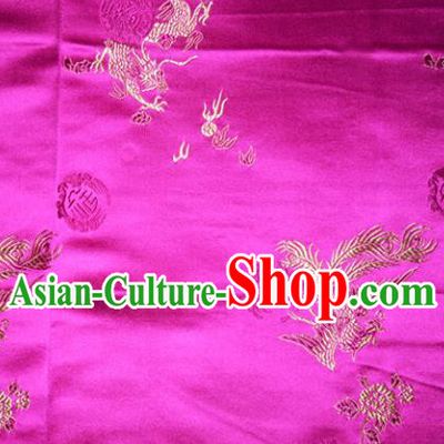 Classical Pomegranate Blossom Pattern Chinese Traditional Black Silk Fabric Tang Suit Brocade Cloth Cheongsam Material Drapery