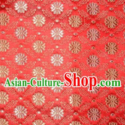 Classical Pattern Chinese Traditional Red Silk Fabric Tang Suit Brocade Cloth Cheongsam Material Drapery