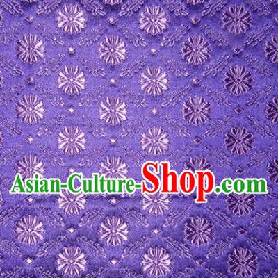 Classical Pattern Chinese Traditional Purple Silk Fabric Tang Suit Brocade Cloth Cheongsam Material Drapery