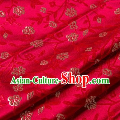 Chinese Traditional Silk Fabric Tang Suit Red Brocade Cloth Cheongsam Material Drapery