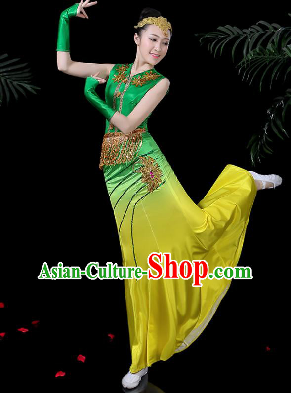 Traditional Chinese Fan Dance Folk Dance Costume Classical Yangko Dance Classical Dance Dress Traditional Chinese Fan Dance Folk Dance Costume Classical Yangko Dance Classical Dance Dress
