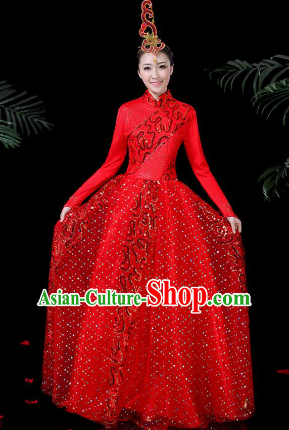 Traditional Chinese Fan Dance Folk Dance Costume Classical Yangko Dance Classical Dance Dress Traditional Chinese Fan Dance Folk Dance Costume Classical Yangko Dance Classical Dance Dress
