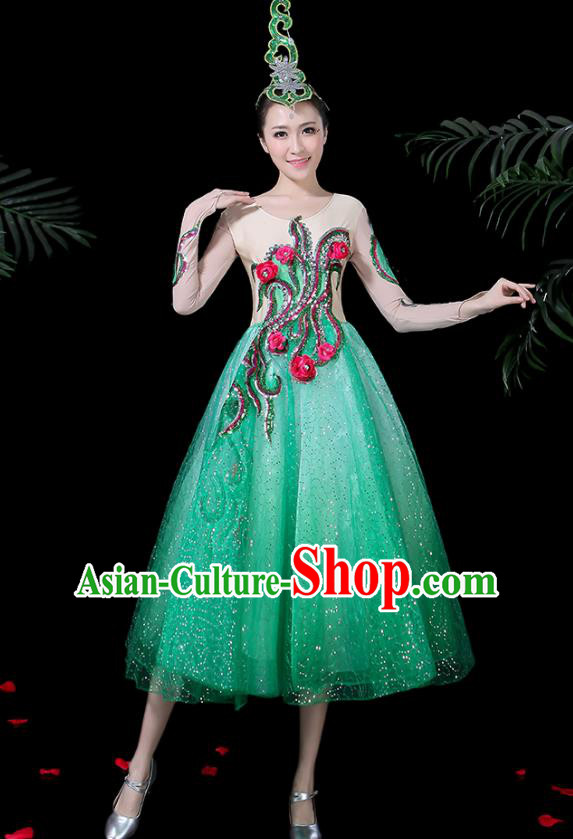 Traditional Chinese Fan Dance Folk Dance Costume Classical Yangko Dance Classical Dance Dress Traditional Chinese Fan Dance Folk Dance Costume Classical Yangko Dance Classical Dance Dress