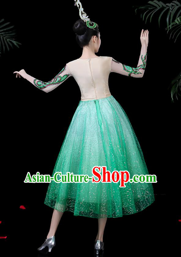Traditional Chinese Fan Dance Folk Dance Costume Classical Yangko Dance Classical Dance Dress Traditional Chinese Fan Dance Folk Dance Costume Classical Yangko Dance Classical Dance Dress
