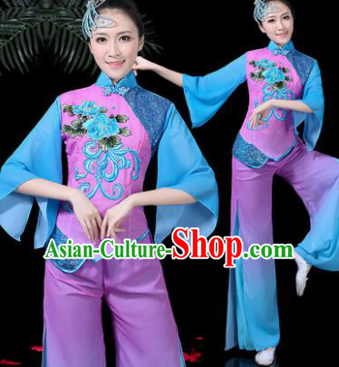 Traditional Chinese Fan Dance Folk Dance Costume Classical Yangko Dance Classical Dance Dress Traditional Chinese Fan Dance Folk Dance Costume Classical Yangko Dance Classical Dance Dress