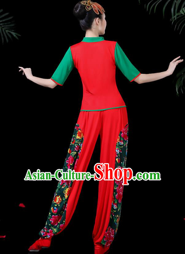Traditional Chinese Fan Dance Folk Dance Costume Classical Yangko Dance Classical Dance Dress