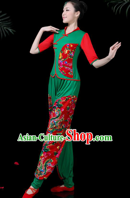 Traditional Chinese Fan Dance Folk Dance Costume Classical Yangko Dance Classical Dance Dress Traditional Chinese Fan Dance Folk Dance Costume Classical Yangko Dance Classical Dance Dress