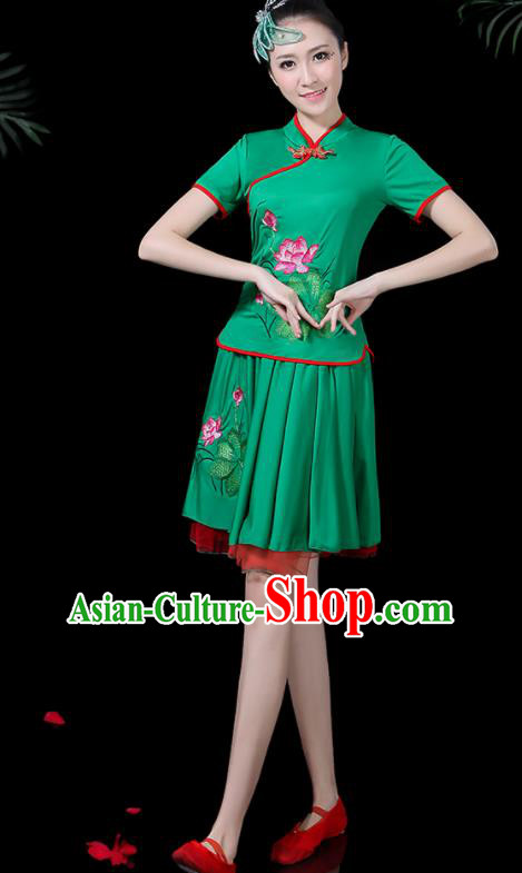 Traditional Chinese Fan Dance Folk Dance Costume Classical Yangko Dance Classical Dance Dress Traditional Chinese Fan Dance Folk Dance Costume Classical Yangko Dance Classical Dance Dress