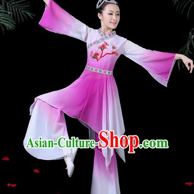 Chinese Classical Dance Purple Costume Traditional Umbrella Dance Fan Dance Clothing for Women