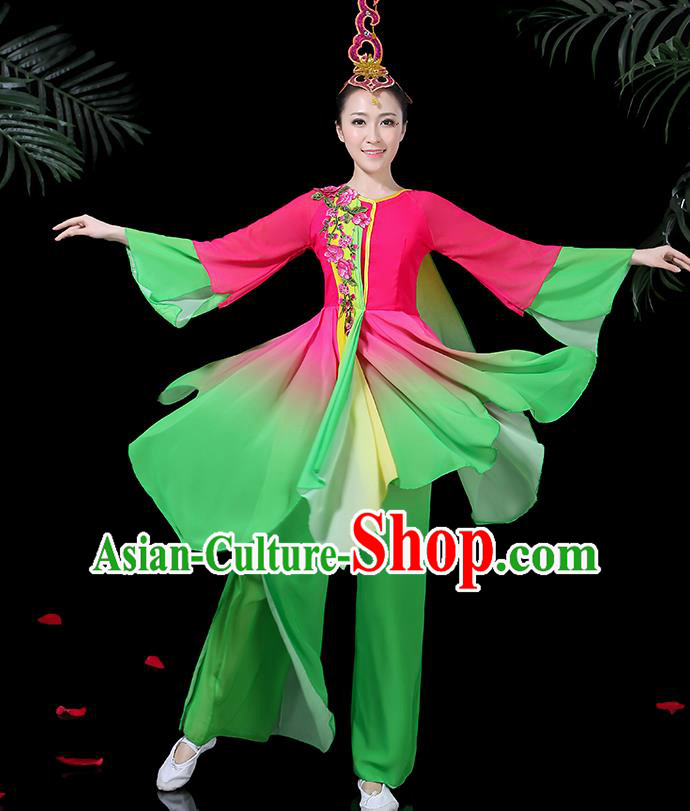 Traditional Chinese Fan Dance Folk Dance Costume Classical Yangko Dance Classical Dance Dress Traditional Chinese Fan Dance Folk Dance Costume Classical Yangko Dance Classical Dance Dress