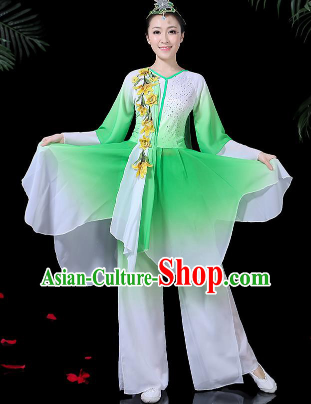 Traditional Chinese Fan Dance Folk Dance Costume Classical Yangko Dance Classical Dance Dress Traditional Chinese Fan Dance Folk Dance Costume Classical Yangko Dance Classical Dance Dress