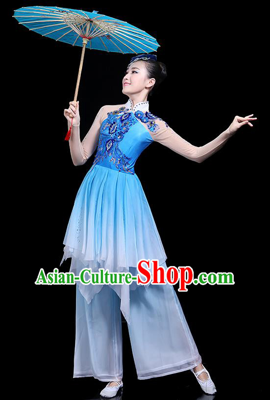 Traditional Chinese Fan Dance Folk Dance Costume Classical Yangko Dance Classical Dance Dress