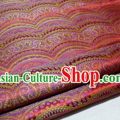Chinese Traditional Cheongsam Cloth Tang Suit Classical Pattern Red Brocade Fabric Silk Material Drapery