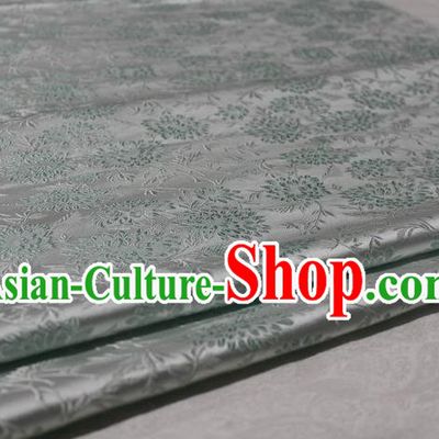 Chinese Traditional Cloth Cheongsam White Brocade Fabric Tang Suit Silk Material Drapery
