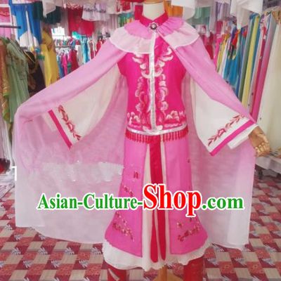 Chinese Traditional Beijing Opera Actress Pink Dress Peking Opera Costume for Adults