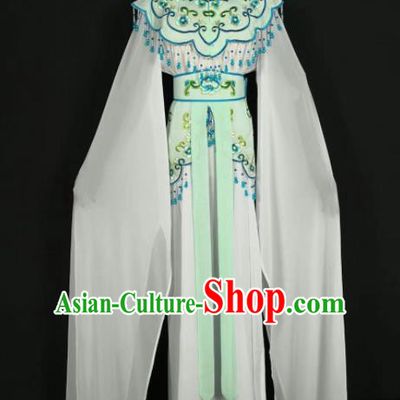 Chinese Traditional Beijing Opera Princess Light Green Dress Peking Opera Actress Costume for Adults