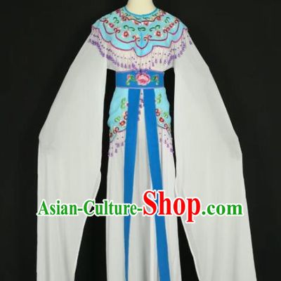 Chinese Traditional Beijing Opera Princess Blue Dress Peking Opera Actress Costume for Adults