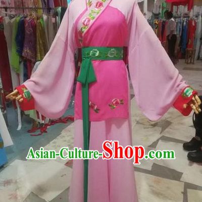 Chinese Traditional Beijing Opera Young Lady Dress Peking Opera Maidservants Costumes for Adults
