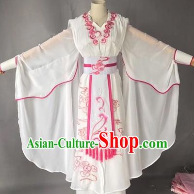 Chinese Traditional Beijing Opera Madam White Snake White Clothing Peking Opera Actress Costumes for Adults