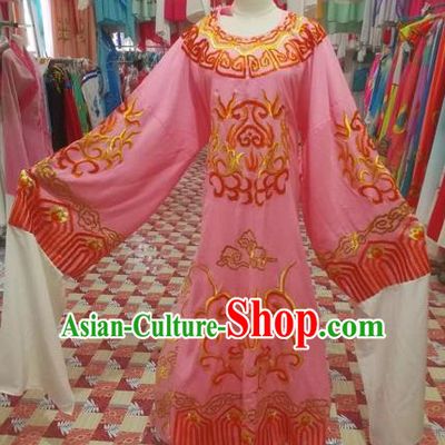 Chinese Traditional Beijing Opera Scholar Costume Peking Opera Prince Embroidered Pink Robe for Adults