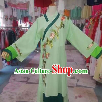 Chinese Traditional Beijing Opera Swordswoman Green Dress Peking Opera Diva Costumes for Adults