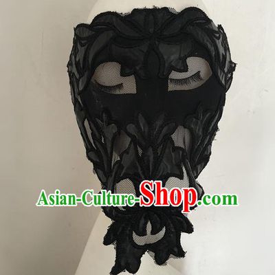 Top Halloween Stage Show Accessories Black Mask Brazilian Carnival Catwalks Face Masks