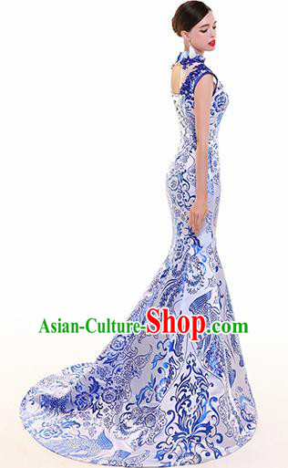 Chinese Traditional Qipao Dress Classical Costume Mermaid Cheongsam for Women Chinese Traditional Qipao Dress Classical Costume Mermaid Cheongsam for Women