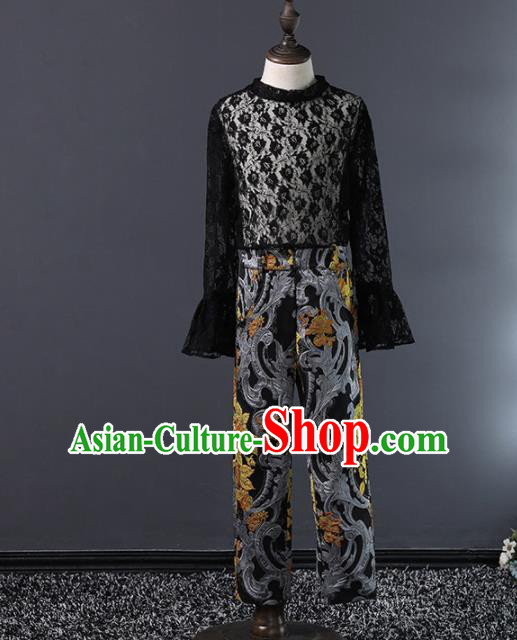 Children Modern Dance Costume Compere Halloween Catwalks Embroidered Suits for Kids Children Modern Dance Costume Compere Halloween Catwalks Embroidered Suits for Kids