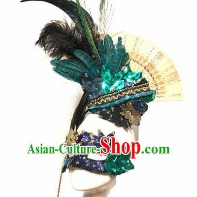 Top Halloween Stage Show Hair Accessories Brazilian Carnival Catwalks Headdress for Women