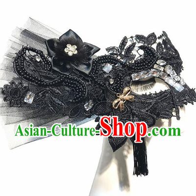 Top Halloween Cosplay Black Lace Masks Brazilian Carnival Catwalks Fancy Dress Ball Face Mask for Women