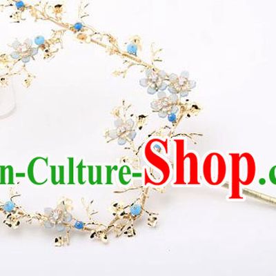 Chinese Traditional Wedding Accessories Classical Bride Green Tassel Palace Fans for Women