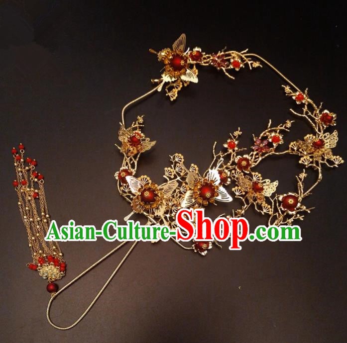 Chinese Traditional Wedding Accessories Classical Bride Golden Butterfly Palace Fan for Women Chinese Traditional Wedding Accessories Classical Bride Golden Butterfly Palace Fan for Women
