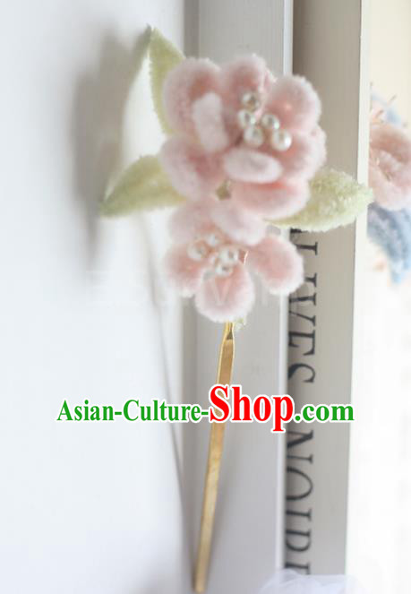 Top Chinese Traditional Hair Accessories Classical Palace Pink Flowers Hairpins for Women Top Chinese Traditional Hair Accessories Classical Palace Pink Flowers Hairpins for Women