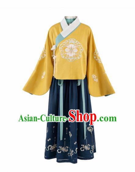 Chinese Traditional Ming Dynasty Replica Costumes Ancient Rich Lady Hanfu Dress for Women